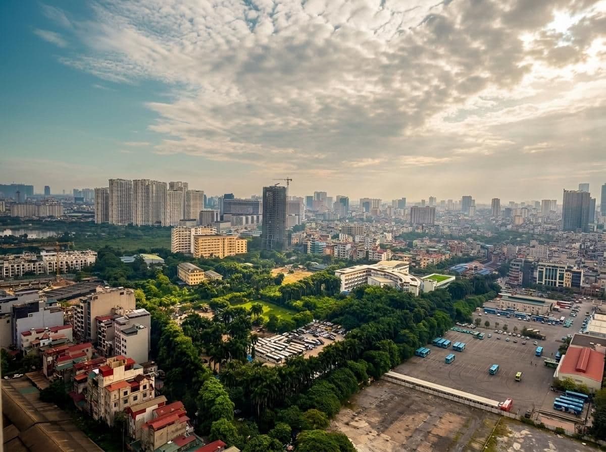 Tầm nhìn thành phố từ tầng 25 ROX Tower